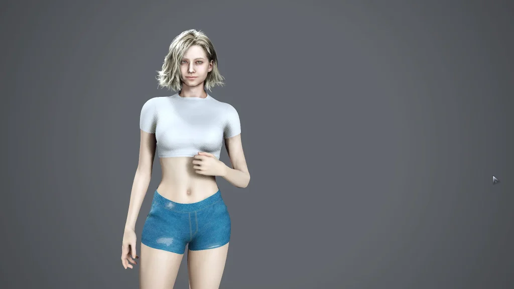 grace mini shorts mod white color