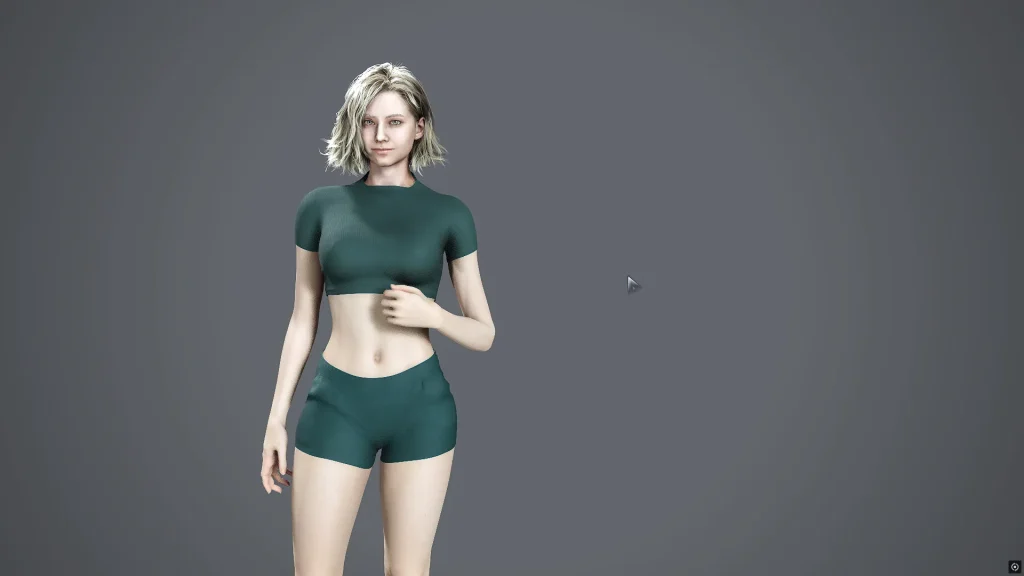 grace mini shorts mod green color